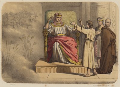 József a fáraó előtt alkotó: Jean Baptiste Auguste Leloir