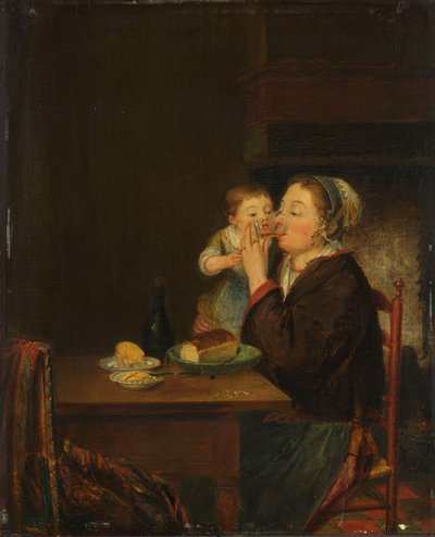 Egy anya és gyermeke, 1794 alkotó: Jean Baptiste Bernard Coclers