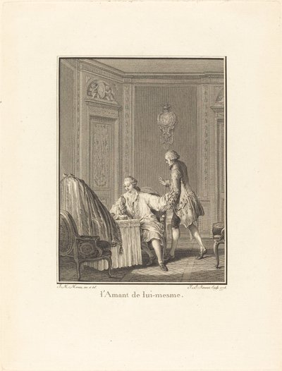 Önmaga szeretője alkotó: Jean Baptiste Blaise Simonet after Jean Michel Moreau