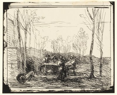 Piknik a tisztáson alkotó: Jean Baptiste Camille Corot