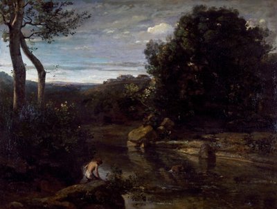 Fürdő pásztor, Jean-Baptiste-Camille Corot (1796-1875). alkotó: Jean-Baptiste-Camille Corot
