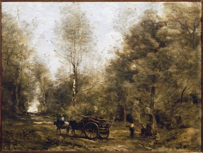 Egy ösvény Wagnonville erdejében (olaj, vászon alkotó: Jean Baptiste Camille Corot