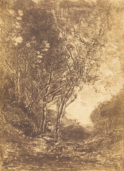 Les A les, 1858. alkotó: Jean Baptiste Camille Corot