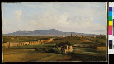 Vízvezeték a római vidéken alkotó: Jean Baptiste Camille Corot