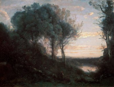 Este, 1850-1860-as évek. alkotó: Jean Baptiste Camille Corot