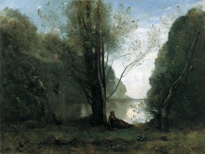 Francia: Solitude. Emléktárgy Vigenből, Limousinból. Solitude. Visszaemlékezés Vigenből, Limousinból. alkotó: Jean-Baptiste-Camille Corot