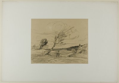 Széllökés alkotó: Jean Baptiste Camille Corot