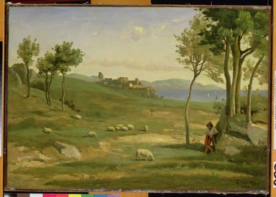 Olasz táj, 1838 alkotó: Jean Baptiste Camille Corot
