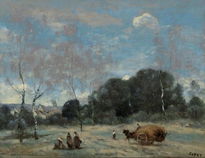 Hay visszatérése Marcoussisba, 1870-74 alkotó: Jean Baptiste Camille Corot