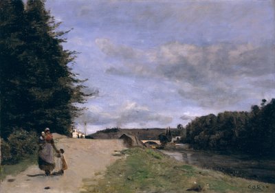 Táj anyával és gyermekeivel alkotó: Jean Baptiste Camille Corot
