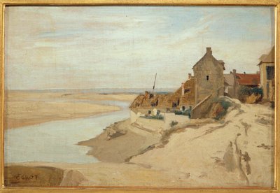Fischerhäuser in Sainte-Adresse von Jean-Baptiste-Camille Corot