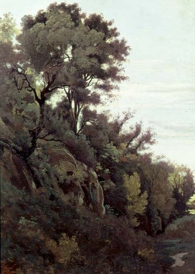 Marino - Fák és sziklák alkotó: Jean Baptiste Camille Corot
