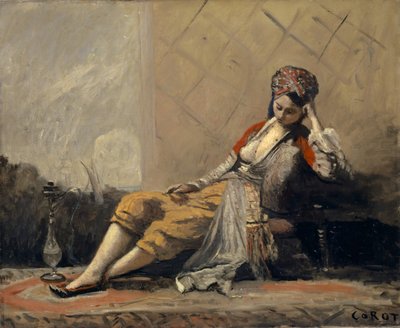 Odalisque, 1871-73 alkotó: Jean Baptiste Camille Corot