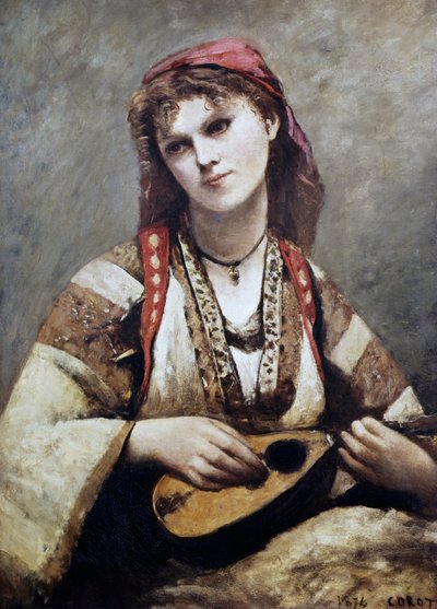 Christine Nilson portréja, avagy A bohém mandolinnal alkotó: Jean Baptiste Camille Corot