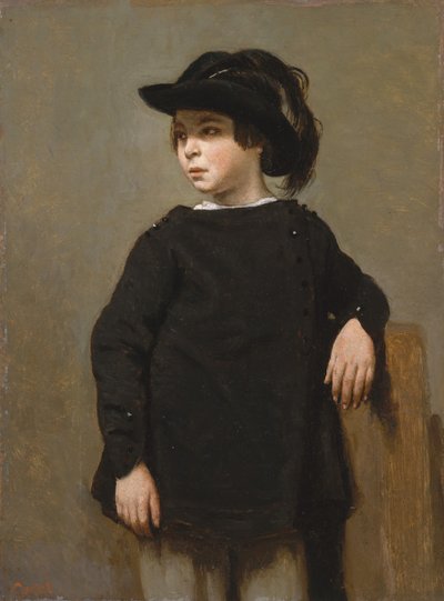 Gyermek portréja, kb. 1835. alkotó: Jean Baptiste Camille Corot