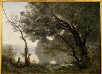 Emlékezés Mortefontaine-re. Camille Corot (1796-1875) festménye alkotó: Jean-Baptiste-Camille Corot