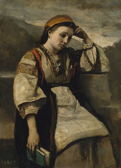 Álmodozás, kb. 1860-65. alkotó: Jean Baptiste Camille Corot