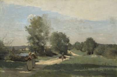 Út a víz mellett, 1865?-70 körül alkotó: Jean Baptiste Camille Corot