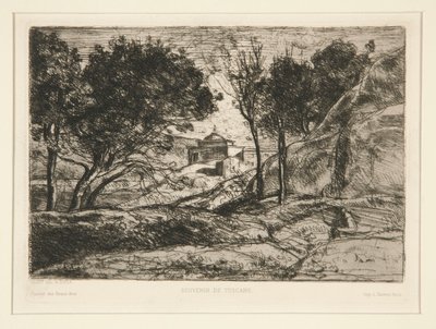 Souvenir de Toscane (Toszkána emléke) alkotó: Jean Baptiste Camille Corot