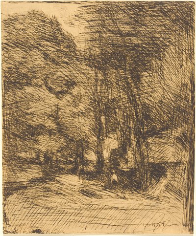 Bas-Breau szuvenírje alkotó: Jean Baptiste Camille Corot