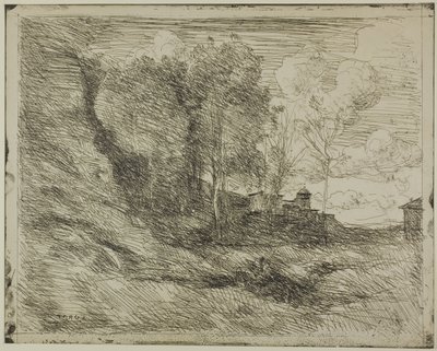 Ostia szuvenírje alkotó: Jean Baptiste Camille Corot