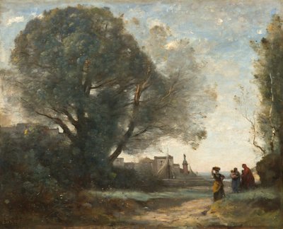 A Terracina szuvenírje, 1864, kissé később átdolgozva. alkotó: Jean Baptiste Camille Corot