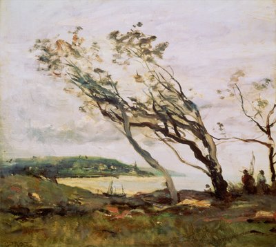 Viharos nap a csatornán alkotó: Jean Baptiste Camille Corot