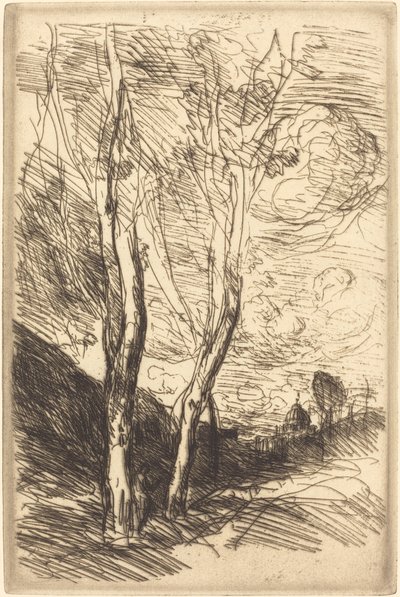 A firenzei katedrális Le Dome florentin, kb. 18691870. alkotó: Jean Baptiste Camille Corot