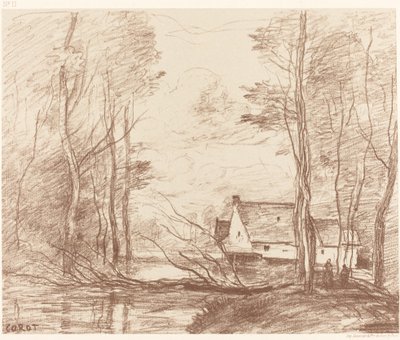 Cuincy malma, Douai közelében (Le Moulin de Cuincy, pres Douai) alkotó: Jean Baptiste Camille Corot