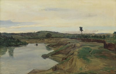 A Promenade du Poussin vagy, római Campagna, 1826-28 körül alkotó: Jean Baptiste Camille Corot
