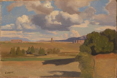 A római Campagna, a Claudian-vízvezetékkel, c. 1826 alkotó: Jean Baptiste Camille Corot