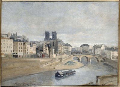 A Szajna és a Quai des Orfevres, 1835 alkotó: Jean Baptiste Camille Corot