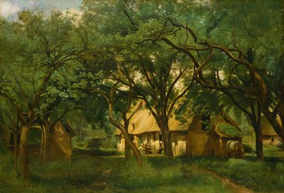 A Honfleur-i Toutain farm alkotó: Jean-Baptiste-Camille Corot