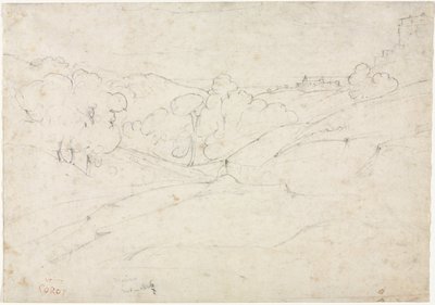 Kilátás Marinóra (recto) alkotó: Jean-Baptiste-Camille Corot