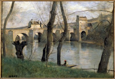 Kilátás a Mantes-hídra Camille Corot (1796-1875) festménye 19. század V. 0,38x0,55 m párizsi Louvre múzeum alkotó: Jean Baptiste Camille Corot