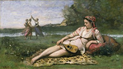 Spártai fiatal nők (vagy fekvő cigányok) 1868-70 körül alkotó: Jean Baptiste Camille Corot