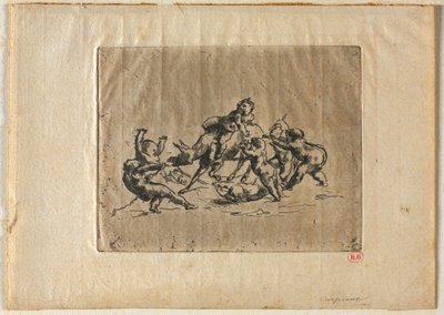 Bacchanal gyerekekkel és szamárral. alkotó: Jean-Baptiste Carpeaux