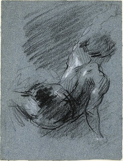 Ülő alak hátsó nézete, bal kar felemelésével alkotó: Jean-Baptiste Carpeaux