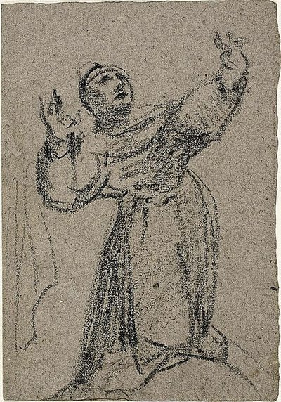 Térdelő alak felemelt karral alkotó: Jean-Baptiste Carpeaux