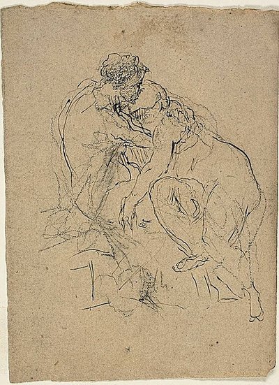 Ülő pár ölelkezik alkotó: Jean-Baptiste Carpeaux