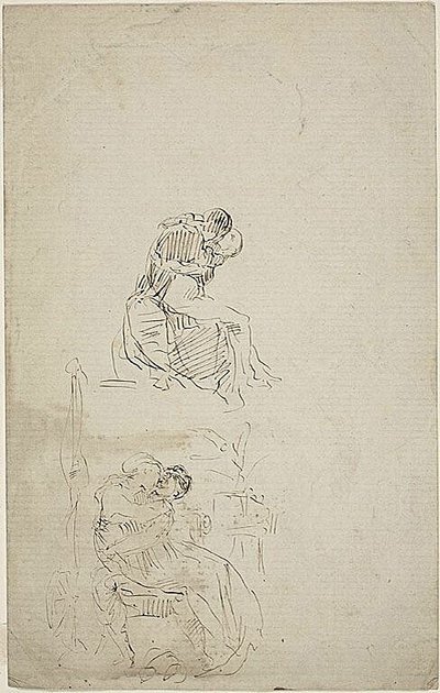 Két ülő ölelkező pár alkotó: Jean-Baptiste Carpeaux