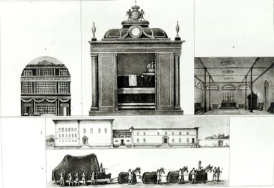 Leopold császár temetési körmenete és emlékműve, a "Voyage Pittoresque et Historique au Bresil"-ből, alkotó: Jean Baptiste Debret