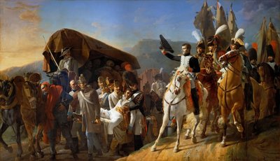 Napóleon tiszteleg a sebesültek bátorsága előtt alkotó: Jean Baptiste Debret