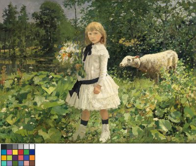 Strobbe kisasszony portréja (olaj, vászon) alkotó: Jean-Baptiste Degreef