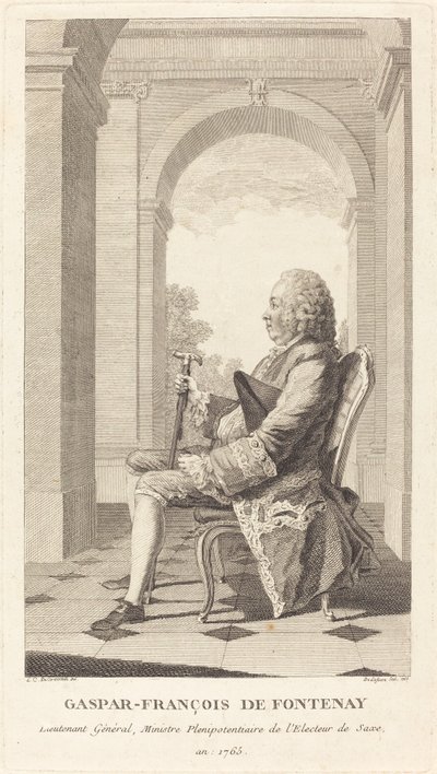 Gaspar-Francois de Fontenay alkotó: Jean Baptiste Delafosse, after Louis de Carrogis, called Carmontelle