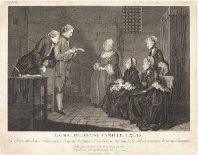 A szerencsétlen Calas család alkotó: Jean Baptiste Delafosse, after Louis de Carrogis, called Carmontelle