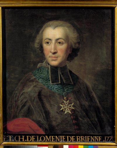 Etienne Charles de Lomenie de Brienne (1727 - 1794), a Pénzügyi Tanács vezetőjének portréja. Jean Baptiste Despax festménye (1710-1794) alkotó: Jean Baptiste Despax