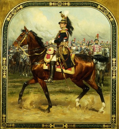D"Hautpoul tábornok lóháton, 1912 alkotó: Jean-Baptiste Edouard Detaille