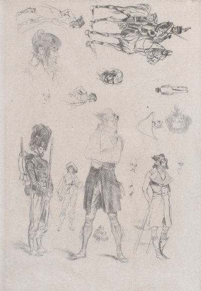 Vázlatlap Vázlatlap, 1868. alkotó: Jean Baptiste Edouard Detaille