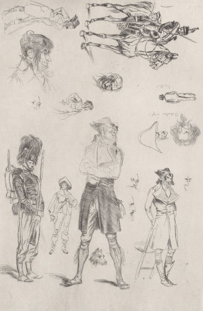Vázlatlap Vázlatlap, 1868. alkotó: Jean Baptiste Edouard Detaille